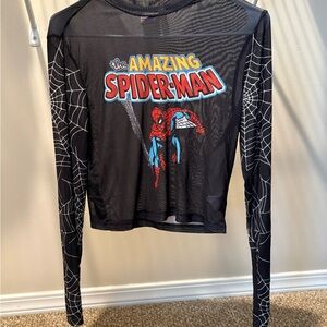 Marvel Black Spider-Man Long Sleeve Tee